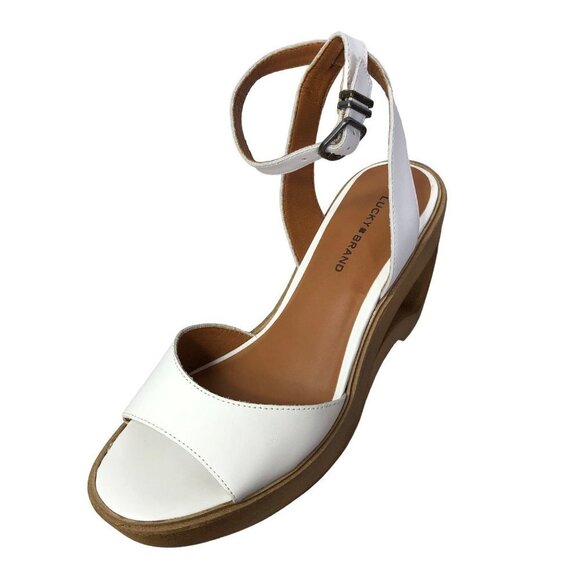 LUCKY BRAND Women's Wyndin Platform Wedge Sandals 8.5M‎ NEW WITH OUT BOX - Picture 1 of 10